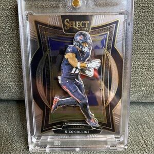 Custom 3D Floater - Nico Collins Select Houston Texans card